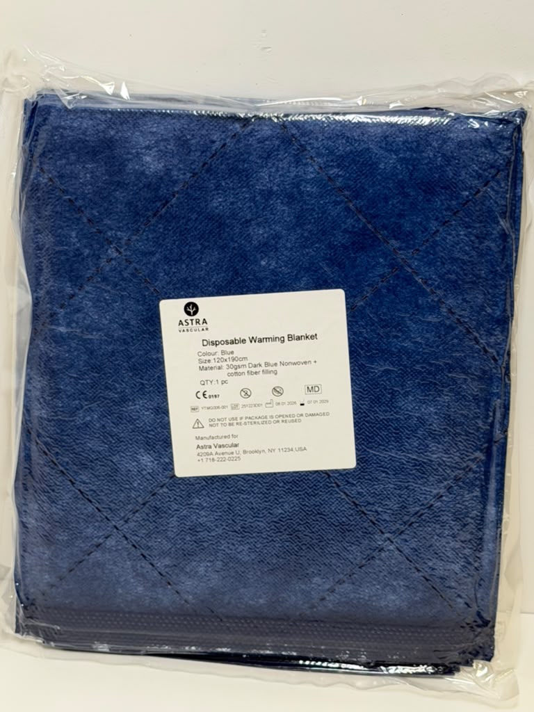 Disposable warming blanket 120 × 190 cm — Astra Vascular