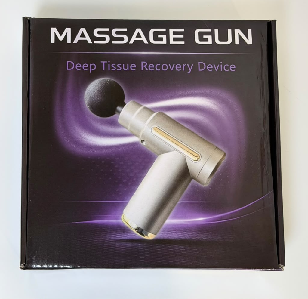 Astra percussion massage gun with four heads