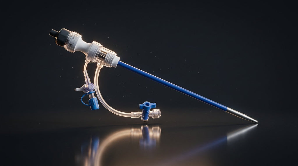 NovaSeal large-bore introducer sheath set with hemostatic valve, side-port extension and dilator