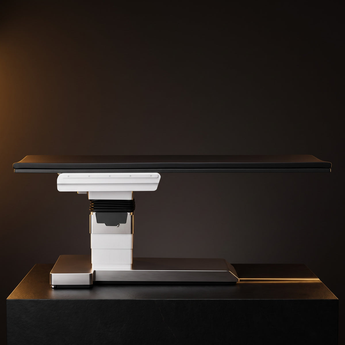 Nova Vascular IRT-608SE Interventional Radiology Table — studio hero on dark charcoal