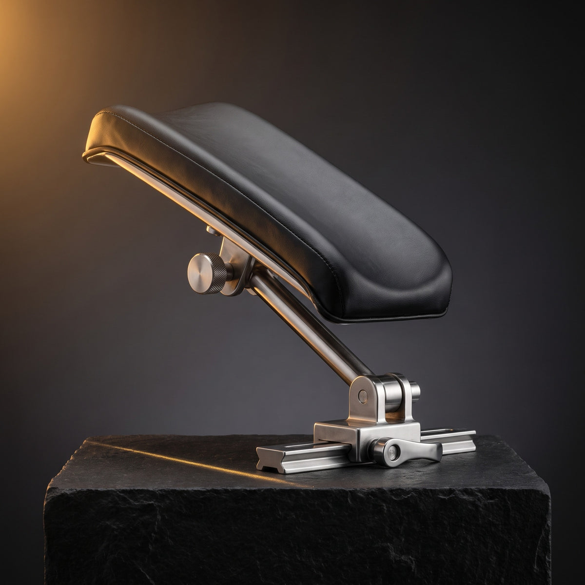 Knee Surgical Positioner / Leg Support — studio hero on dark charcoal