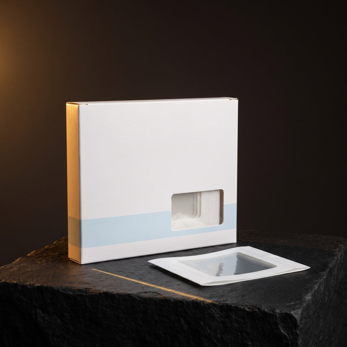 Transparent Film I.V. Dressing 6 × 7 cm — studio hero on dark charcoal