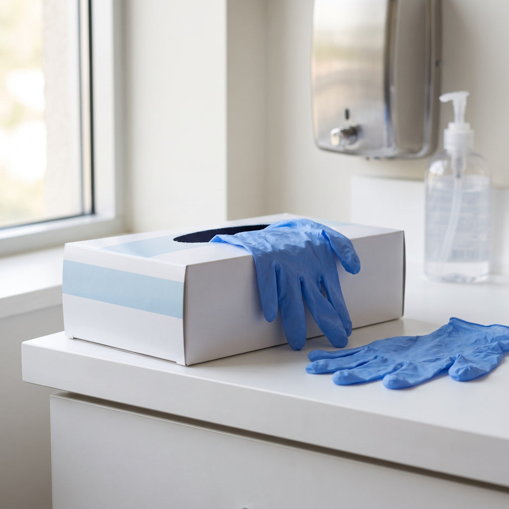Nitrile Exam Gloves — in a clinical setting