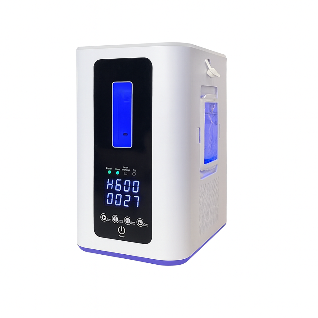 Portable Hydrogen Generator — 300 / 600 mL·min PEM, 99.9 % Purity, Touchscreen