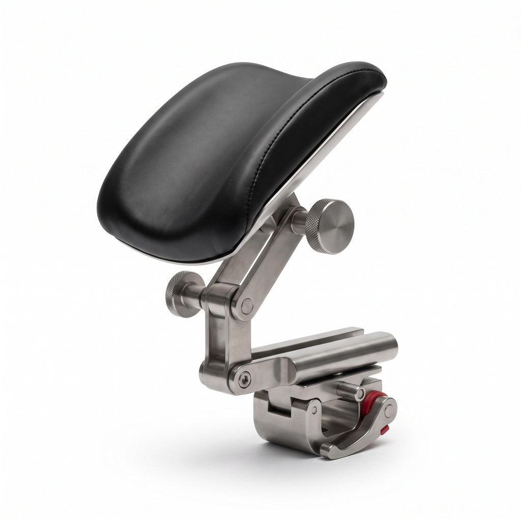 Knee Surgical Positioner / Leg Support — front view on white