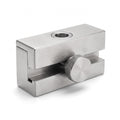 Universal Side-Rail Clamp, Stainless Steel — front view on white