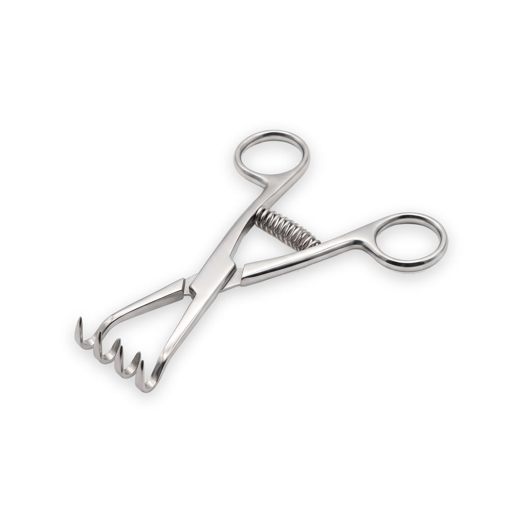 Heiss Self-Retaining Retractor, 10.2 cm, 4 x 4 Sharp — front view on white