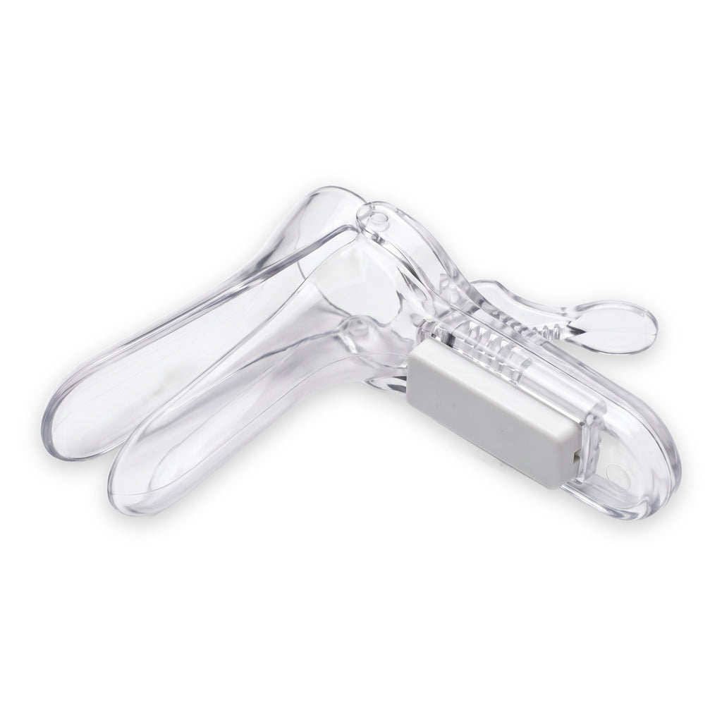 Disposable Vaginal Speculum with Integrated LED — front view on white