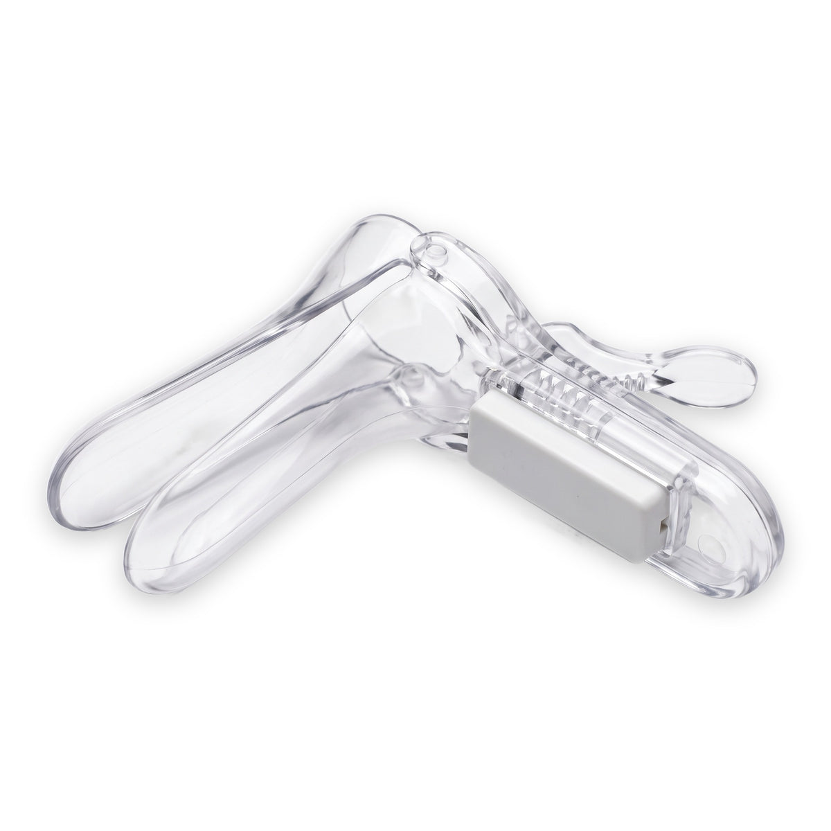 Disposable Vaginal Speculum with Integrated LED — front view on white